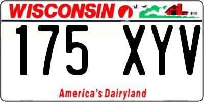 WI license plate 175XYV