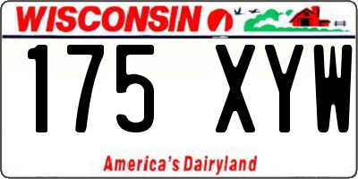 WI license plate 175XYW