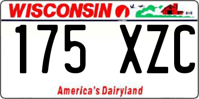 WI license plate 175XZC