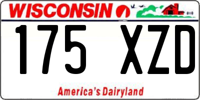 WI license plate 175XZD