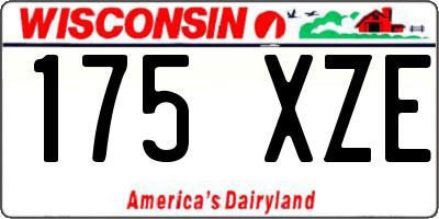 WI license plate 175XZE