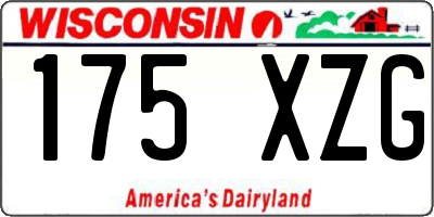 WI license plate 175XZG