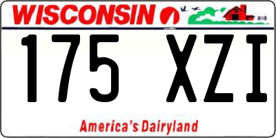 WI license plate 175XZI