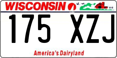 WI license plate 175XZJ
