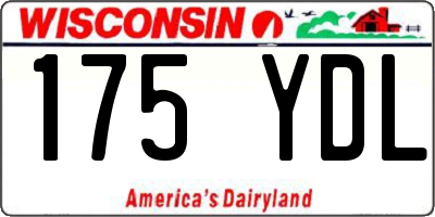 WI license plate 175YDL