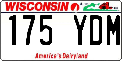 WI license plate 175YDM