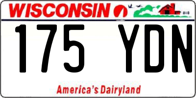 WI license plate 175YDN
