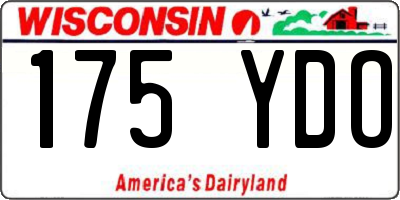 WI license plate 175YDO