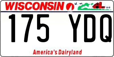 WI license plate 175YDQ