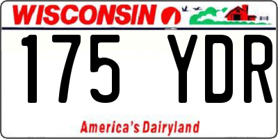 WI license plate 175YDR