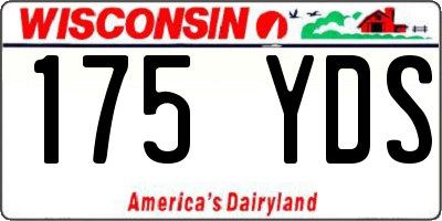 WI license plate 175YDS