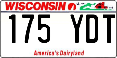 WI license plate 175YDT