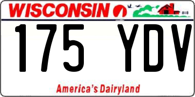 WI license plate 175YDV