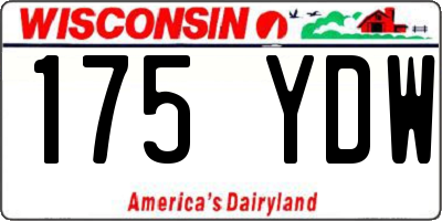 WI license plate 175YDW