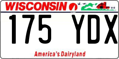 WI license plate 175YDX