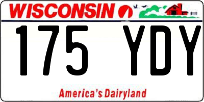 WI license plate 175YDY