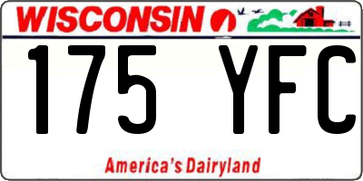 WI license plate 175YFC