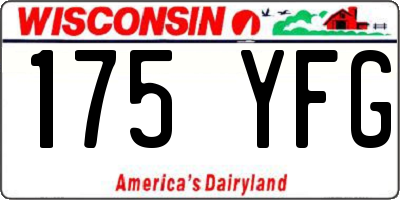 WI license plate 175YFG