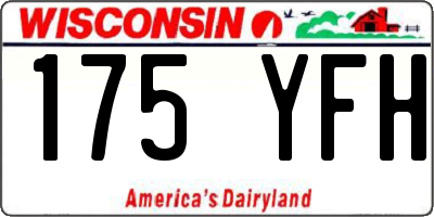 WI license plate 175YFH