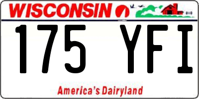 WI license plate 175YFI