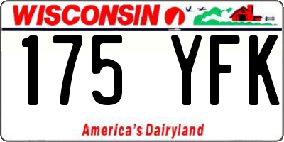 WI license plate 175YFK