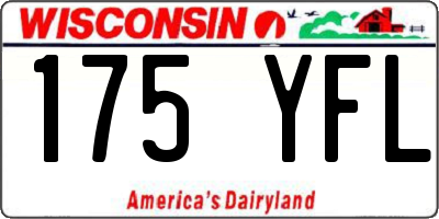 WI license plate 175YFL
