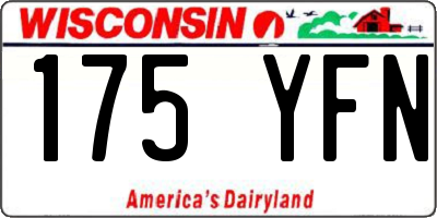 WI license plate 175YFN