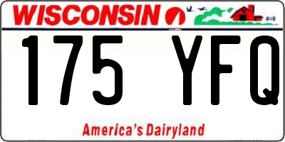 WI license plate 175YFQ