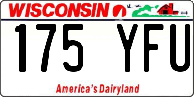 WI license plate 175YFU