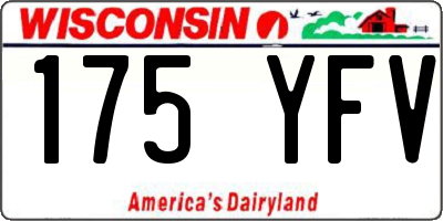 WI license plate 175YFV