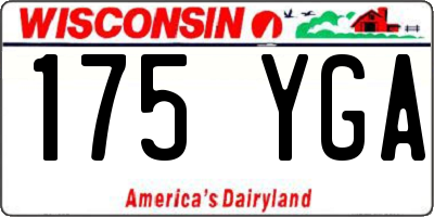 WI license plate 175YGA