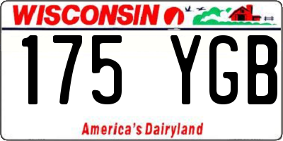 WI license plate 175YGB