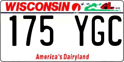 WI license plate 175YGC