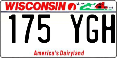 WI license plate 175YGH