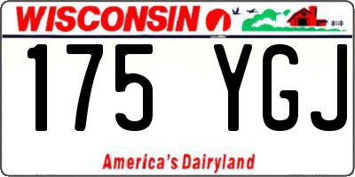 WI license plate 175YGJ
