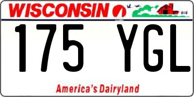 WI license plate 175YGL