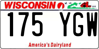 WI license plate 175YGW