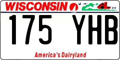 WI license plate 175YHB