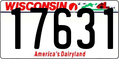 WI license plate 17631