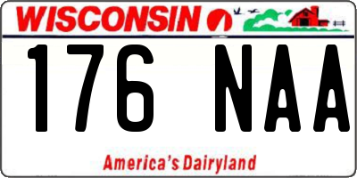 WI license plate 176NAA