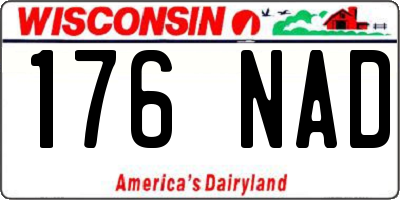 WI license plate 176NAD