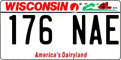 WI license plate 176NAE