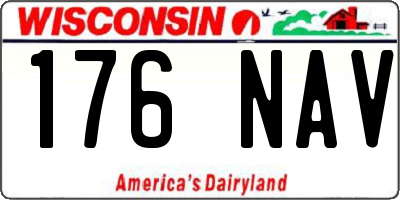 WI license plate 176NAV