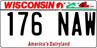 WI license plate 176NAW