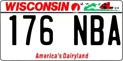 WI license plate 176NBA