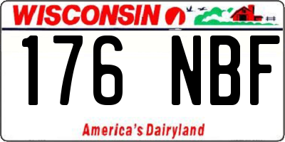 WI license plate 176NBF