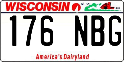 WI license plate 176NBG