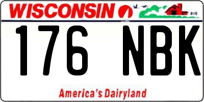 WI license plate 176NBK