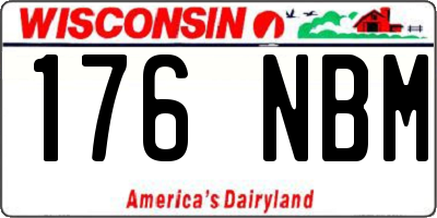 WI license plate 176NBM