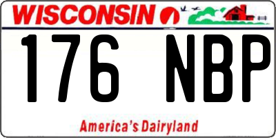 WI license plate 176NBP